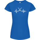 Pulse Hockey Ice Street Player ECG Womens Petite Cut T-Shirt Royal Blue