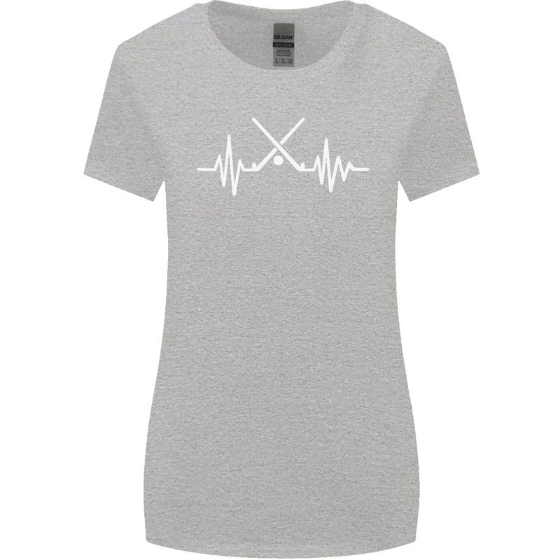 Pulse Hockey Ice Street Player ECG Womens Wider Cut T-Shirt Sports Grey