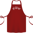 Pulse Rock Climbing Climber Climb ECG Cotton Apron 100% Organic Maroon