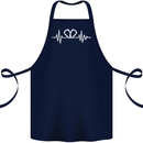 Pulse Rock Climbing Climber Climb ECG Cotton Apron 100% Organic Navy Blue