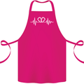 Pulse Rock Climbing Climber Climb ECG Cotton Apron 100% Organic Pink