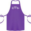 Pulse Rock Climbing Climber Climb ECG Cotton Apron 100% Organic Purple