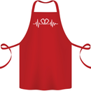 Pulse Rock Climbing Climber Climb ECG Cotton Apron 100% Organic Red