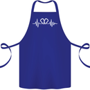 Pulse Rock Climbing Climber Climb ECG Cotton Apron 100% Organic Royal Blue