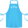 Pulse Rock Climbing Climber Climb ECG Cotton Apron 100% Organic Turquoise