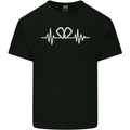 Pulse Rock Climbing Climber Climb ECG Kids T-Shirt Childrens Black