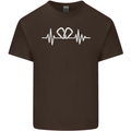 Pulse Rock Climbing Climber Climb ECG Kids T-Shirt Childrens Chocolate