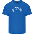 Pulse Rock Climbing Climber Climb ECG Kids T-Shirt Childrens Royal Blue