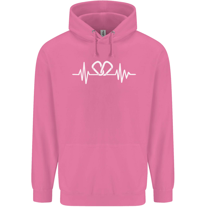 Pulse Rock Climbing Climber Climb ECG Mens 80% Cotton Hoodie Azelea