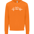 Pulse Rock Climbing Climber Climb ECG Mens Sweatshirt Jumper Orange