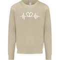 Pulse Rock Climbing Climber Climb ECG Mens Sweatshirt Jumper Sand