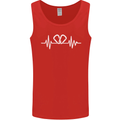 Pulse Rock Climbing Climber Climb ECG Mens Vest Tank Top Red