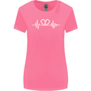Pulse Rock Climbing Climber Climb ECG Womens Wider Cut T-Shirt Azalea