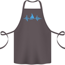 Pulse Sailing Sailor Boat Funny Captain ECG Cotton Apron 100% Organic Dark Grey