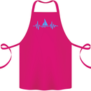 Pulse Sailing Sailor Boat Funny Captain ECG Cotton Apron 100% Organic Pink