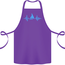 Pulse Sailing Sailor Boat Funny Captain ECG Cotton Apron 100% Organic Purple