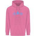 Pulse Sailing Sailor Boat Funny Captain ECG Mens 80% Cotton Hoodie Azelea