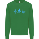 Pulse Sailing Sailor Boat Funny Captain ECG Mens Sweatshirt Jumper Irish Green