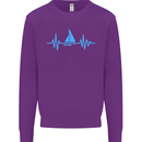 Pulse Sailing Sailor Boat Funny Captain ECG Mens Sweatshirt Jumper Purple