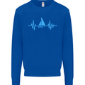 Pulse Sailing Sailor Boat Funny Captain ECG Mens Sweatshirt Jumper Royal Blue