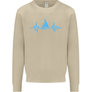 Pulse Sailing Sailor Boat Funny Captain ECG Mens Sweatshirt Jumper Sand