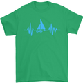 Pulse Sailing Sailor Boat Funny Captain ECG Mens T-Shirt Cotton Gildan Irish Green
