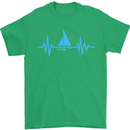 Pulse Sailing Sailor Boat Funny Captain ECG Mens T-Shirt Cotton Gildan Irish Green