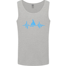Pulse Sailing Sailor Boat Funny Captain ECG Mens Vest Tank Top Sports Grey