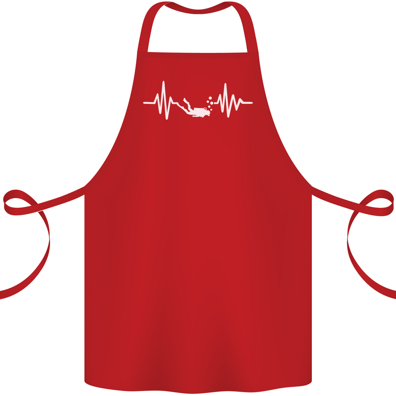 Pulse Scuba Diving Scuba Diving Diver Funny Cotton Apron 100% Organic Red