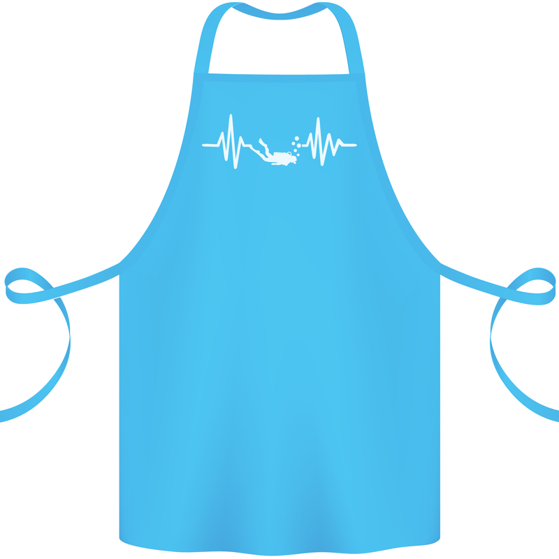 Pulse Scuba Diving Scuba Diving Diver Funny Cotton Apron 100% Organic Turquoise