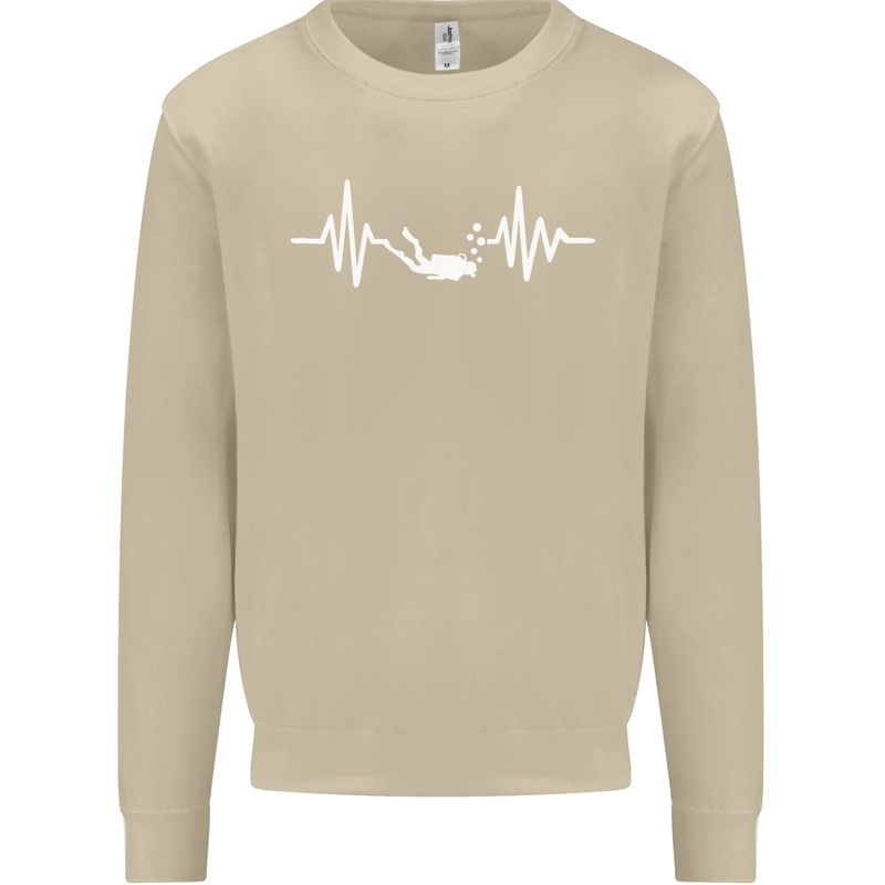 Pulse Scuba Diving Scuba Diving Diver Funny Mens Sweatshirt Jumper Sand
