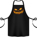 Pumpkin Face Halloween Horror Scary Cotton Apron 100% Organic Black