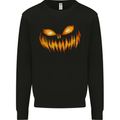 Pumpkin Face Halloween Horror Scary Kids Sweatshirt Jumper Black