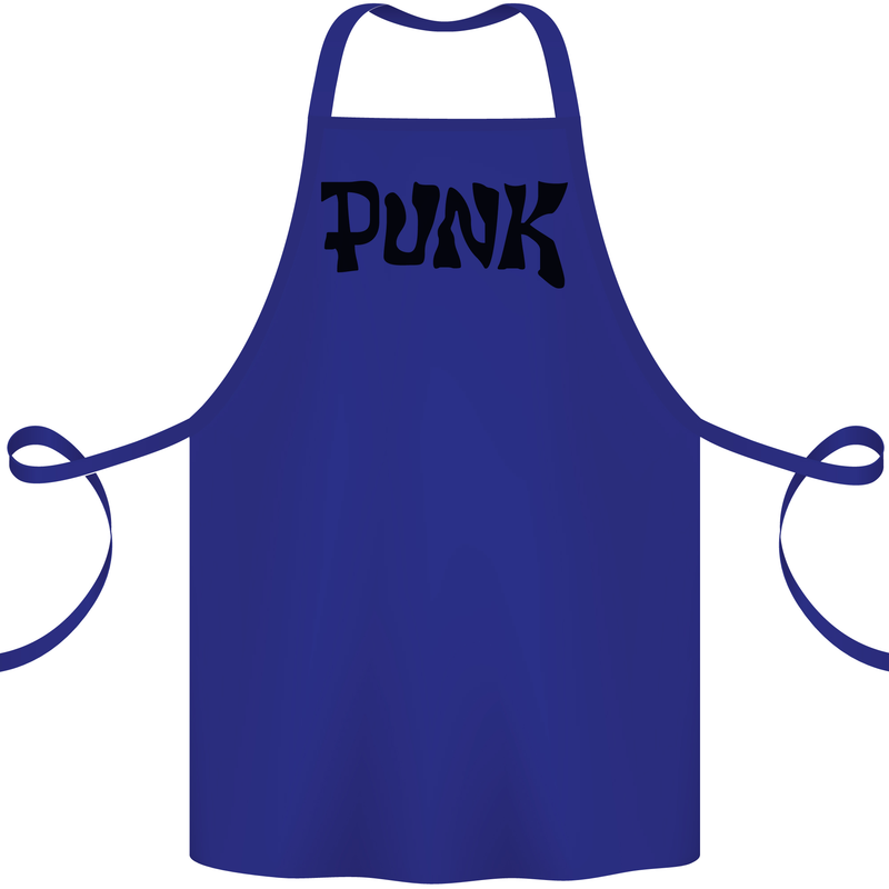 Punk As Worn By Cotton Apron 100% Organic Royal Blue