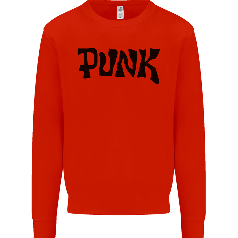 Punk As Worn By Kids Sweatshirt Jumper Bright Red