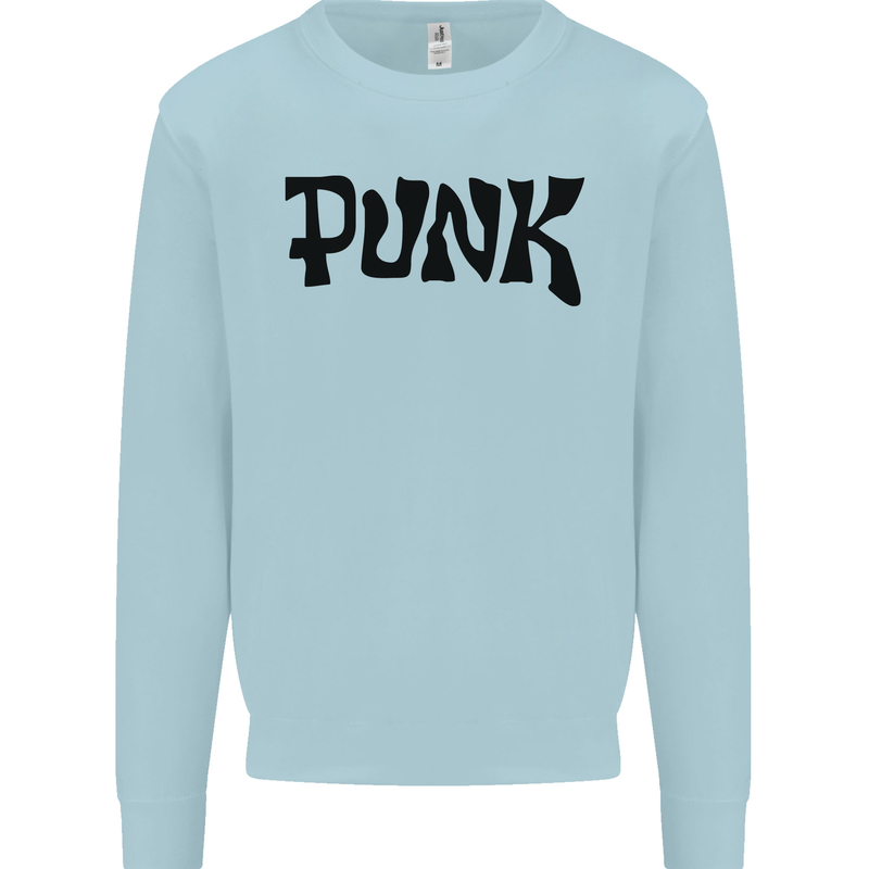 Punk As Worn By Kids Sweatshirt Jumper Light Blue