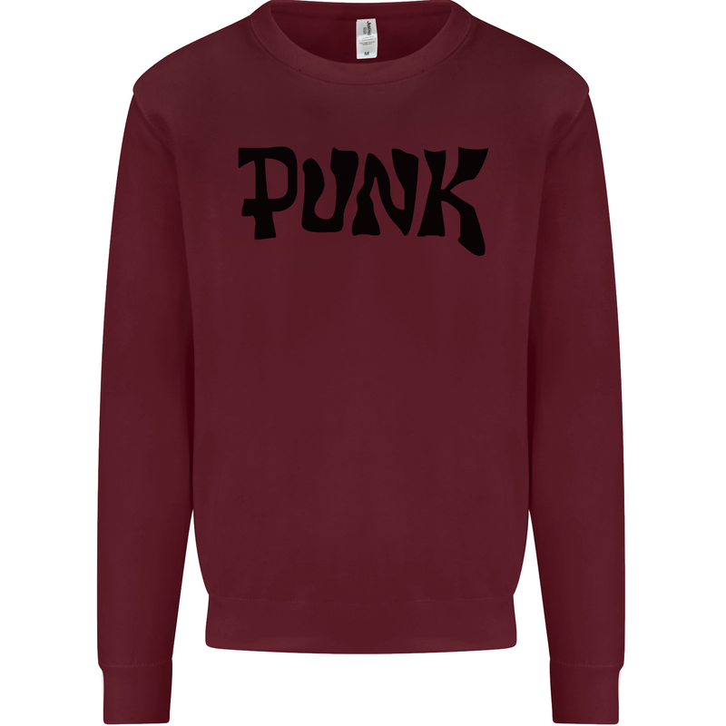 Punk As Worn By Kids Sweatshirt Jumper Maroon