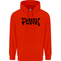 Punk As Worn By Mens 80% Cotton Hoodie Bright Red