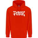 Punk As Worn By Mens 80% Cotton Hoodie Bright Red