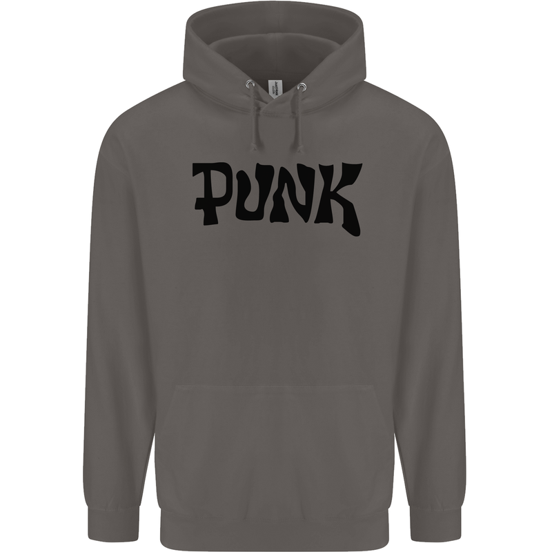 Punk As Worn By Mens 80% Cotton Hoodie Charcoal