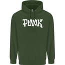 Punk As Worn By Mens 80% Cotton Hoodie Forest Green