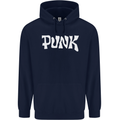 Punk As Worn By Mens 80% Cotton Hoodie Navy Blue