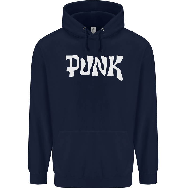 Punk As Worn By Mens 80% Cotton Hoodie Navy Blue