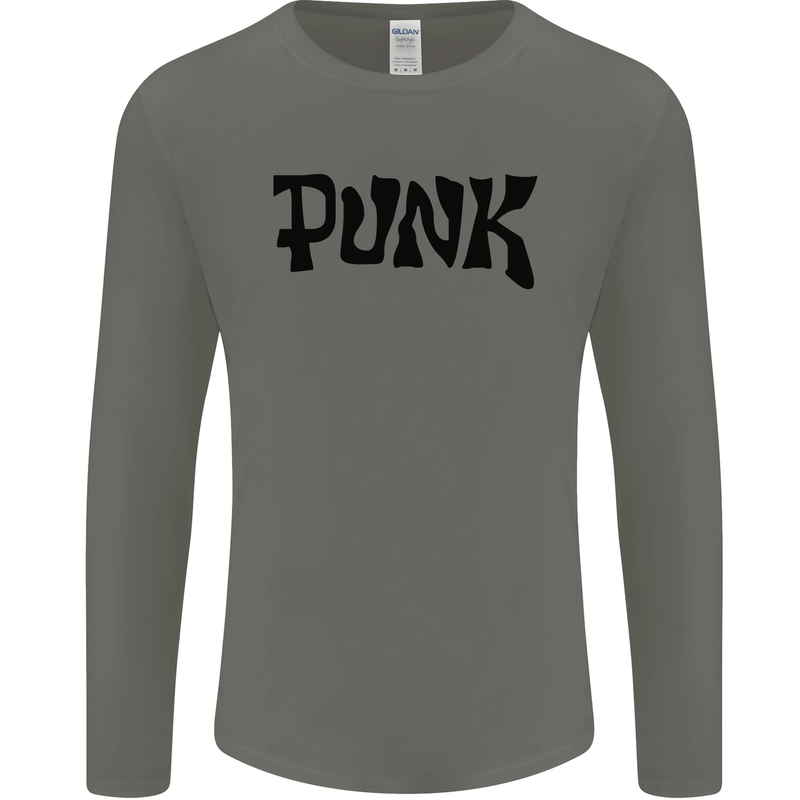 Punk As Worn By Mens Long Sleeve T-Shirt Charcoal