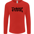 Punk As Worn By Mens Long Sleeve T-Shirt Red