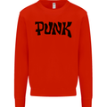 Punk As Worn By Mens Sweatshirt Jumper Bright Red