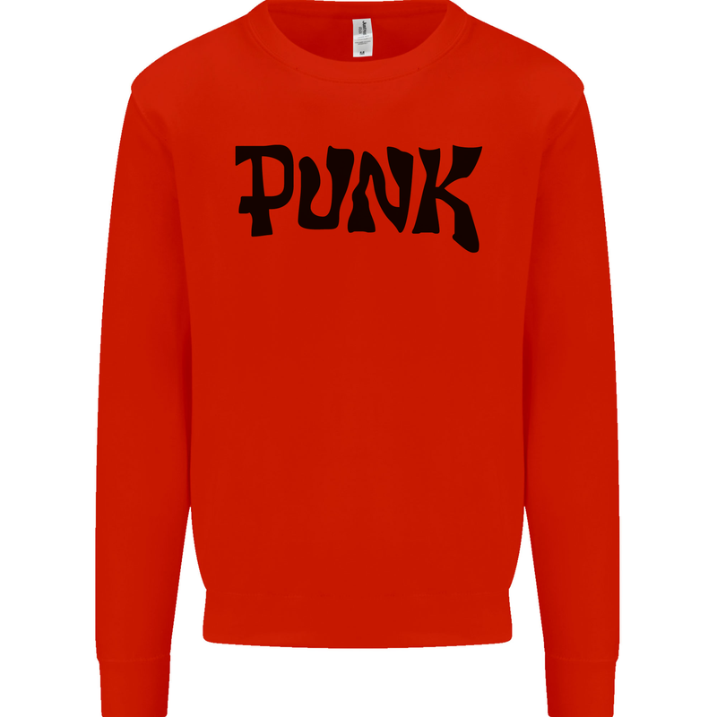 Punk As Worn By Mens Sweatshirt Jumper Bright Red