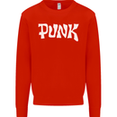 Punk As Worn By Mens Sweatshirt Jumper Bright Red
