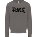 Punk As Worn By Mens Sweatshirt Jumper Charcoal