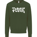 Punk As Worn By Mens Sweatshirt Jumper Forest Green